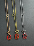 Hermès Scarlet Horse Pendant Double Chain Necklace