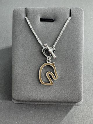Hermès Equestrian Horse Emblem Layered Necklace