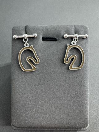 Hermès Antique Horse Arc Charm Earrings