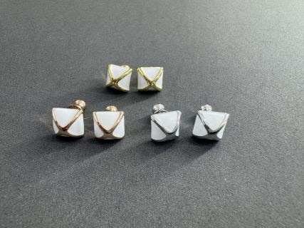 Hermès Diagonal Ribbon Stud Earrings