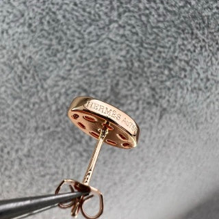 Hermès Mini Chaine d’Ancre Oval Stud Earrings