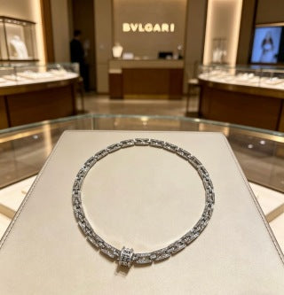 Bvlgari Silver Black Spiral Pendant Necklace – Elegant Luxury Jewelry