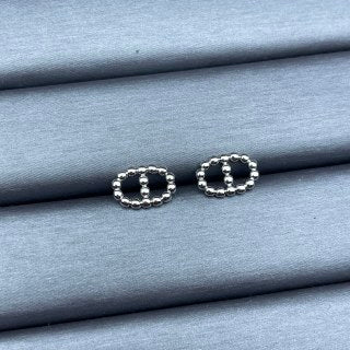 Hermès Midnight Link Oval Stud Earrings