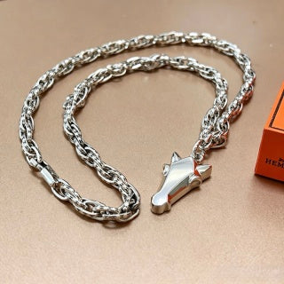 Hermès Éperon Equestrian Stirrup Pendant Necklace