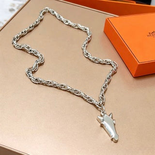 Hermès Éperon Equestrian Stirrup Pendant Necklace