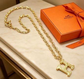 Hermès Bold H Chaine Link Statement Necklace