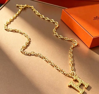 Hermès Bold H Chaine Link Statement Necklace