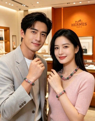 Hermès Aquarelle Gemstone Bead Bracelet