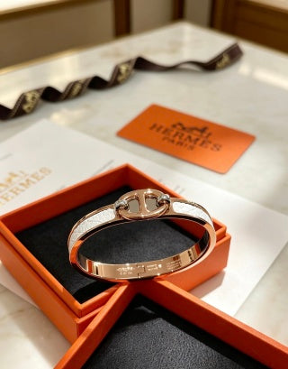 Hermès Rivale Leather Wrap H Bracelet