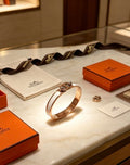 Hermès Rivale Leather Wrap H Bracelet