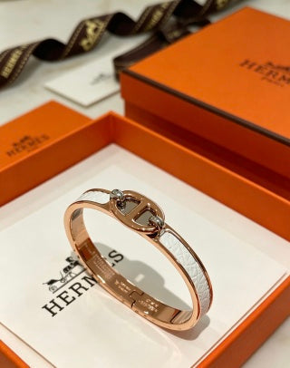 Hermès Rivale Leather Wrap H Bracelet