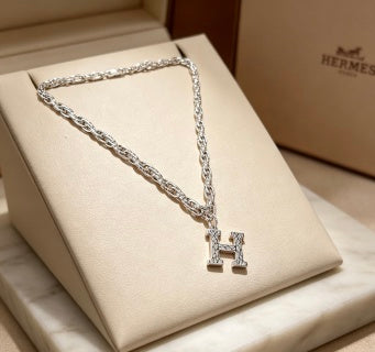 Hermès Pavé H Chaine d’Ancre Statement Necklace