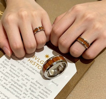 Bvlgari Silver Brown Accent Band Ring – Elegant Luxury Jewelry