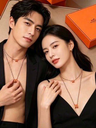 Hermès Pop H Enamel Pendant Necklace