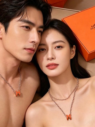 Hermès Pop H Enamel Pendant Necklace