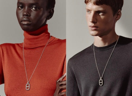 Hermès Twisted Rope Oval Pendant Necklace