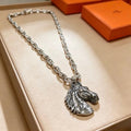 Hermès Equestrian Horse Head Pendant Necklace