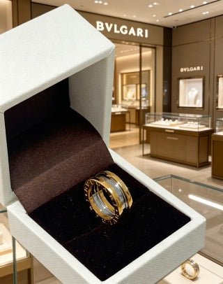 Bvlgari Two Tone Spiral Ring – Elegant Luxury Jewelry
