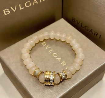 Bvlgari Pearl Beaded Gold Accent Bracelet – Elegant Luxury Jewelry