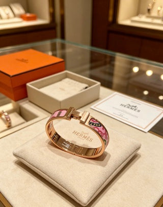 Hermès Jardin Enamel H Bracelet