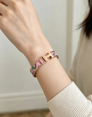Hermès Jardin Enamel H Bracelet