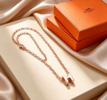 Hermès Aurora H Chain Pendant Necklace