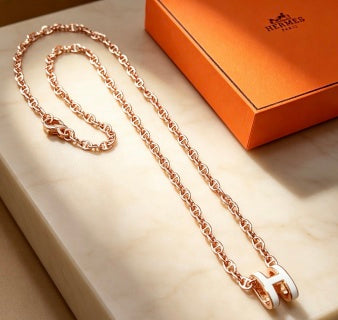 Hermès Aurora H Chain Pendant Necklace