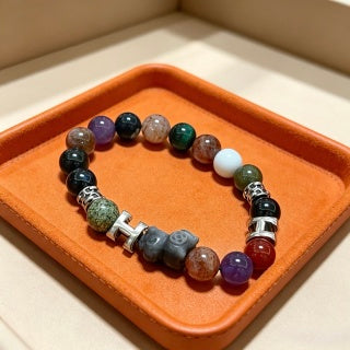 Hermès Gemstone Bead Mosaic Bracelet