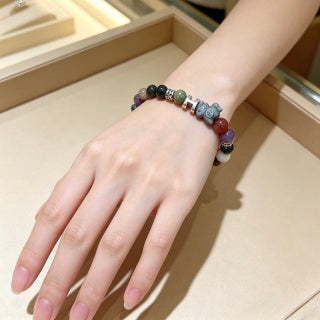 Hermès Gemstone Bead Mosaic Bracelet