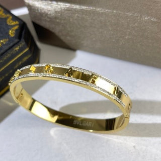 Bvlgari Geometric Open Cuff Bracelet – Elegant Luxury Jewelry