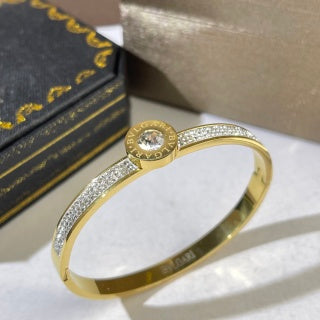 Bvlgari Two Tone Logo Cuff Bracelet – Elegant Luxury Jewelry