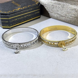 Bvlgari Two Tone Open Cuff Bracelet – Elegant Luxury Jewelry