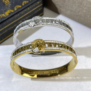 Bvlgari Two Tone Open Cuff Bracelet – Elegant Luxury Jewelry