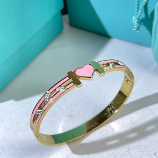 Tiffany Heart Enamel Cuff Bracelet – Colorful Luxury Jewelry