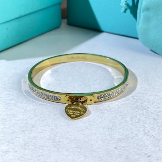 Tiffany Heart Tag Diamond Cuff Bracelet – Elegant Luxury Jewelry