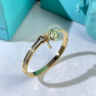 Tiffany Heart Tag Diamond Cuff Bracelet – Elegant Luxury Jewelry