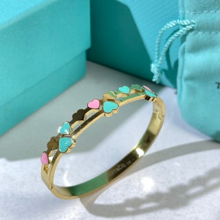 Tiffany Colorful Heart Enamel Bangle Bracelet – Playful Luxury Jewelry