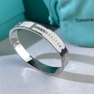 Tiffany T Enamel Diamond Bangle Bracelet – Modern Luxury Jewelry