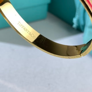 Tiffany T Enamel Diamond Hinged Bangle – Colorful Luxury Bracelet