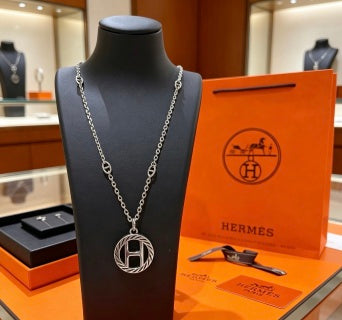 Hermès Circular H Emblem Pendant Necklace