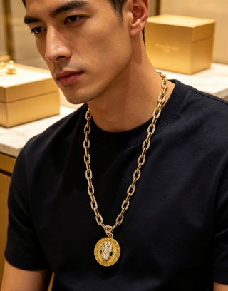 Bvlgari Gold Medallion Statement Necklace – Elegant Luxury Jewelry