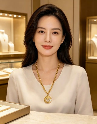 Bvlgari Gold Medallion Statement Necklace – Elegant Luxury Jewelry