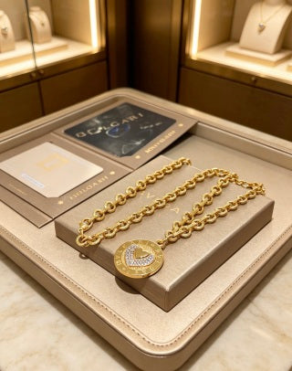Bvlgari Gold Medallion Statement Necklace – Elegant Luxury Jewelry