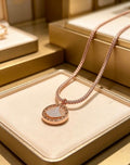 Bvlgari Rose Gold Medallion Pendant Necklace – Elegant Luxury Jewelry