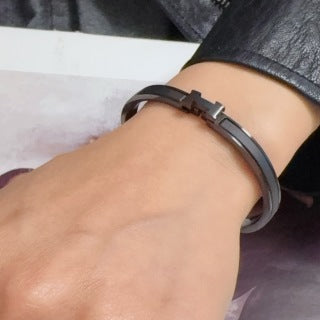 Hermès Shadow Black Slim Cuff Bracelet