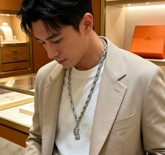 Hermès Cascading Chain Charm Necklace