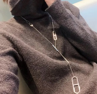 Hermès Vertical Link Lariat Pendant Necklace