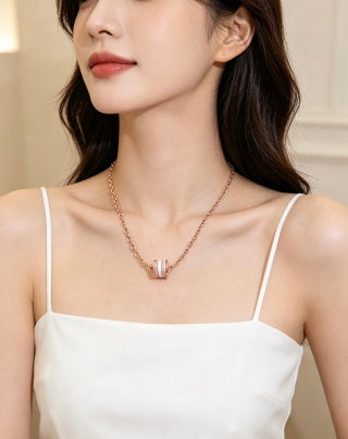 Bvlgari Rose Gold Circle Pendant Necklace – Elegant Luxury Jewelry