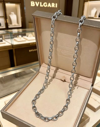 Bvlgari Icon Chain Silver Necklace – Elegant Luxury Jewelry