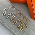Hermès Equestrian H Link Drop Earrings